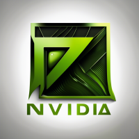 https://upload.wikimedia.org/wikipedia/fr/4/47/Nvidia_%28logo%29.svg Generate a sophisticated digital art piece that artfully embodies Nvidia's advanced technological impact juxtaposed with the scrutiny of regulatory oversight. Ensure photorealistic details coalesce with conceptual abstraction, inspired by artists like Beeple or Simon Stålenhag. The Nvidia brand's green (#76B900) should be prevalent, with dynamic light casting shadows and depth on both the innovation aspect and symbols of antitrust scrutiny. Equal weight must be given to Nvidia's presence and the theme of regulation, avoiding any negative connotations.