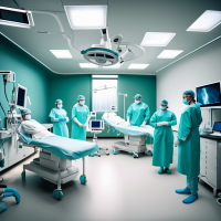 surgery room with medical team